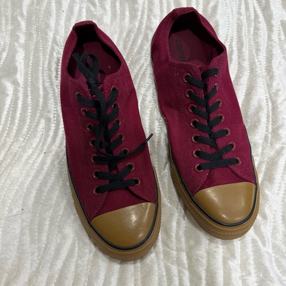 Converse Burgundy Canvas Sneakers